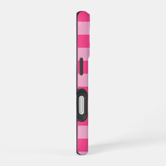 Pink Checkered Print iPhone 16ケース (右側面)