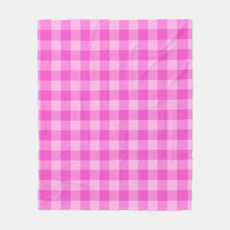 Pink Checkered Square Seamless Pattern  フリースブランケット