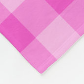 Pink Checkered Square Seamless Pattern フリースブランケット (角)