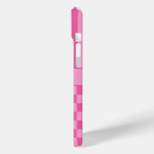 Pink Checkered Striped Personalized Case Case-Mate iPhoneケース (裏面 / 左)