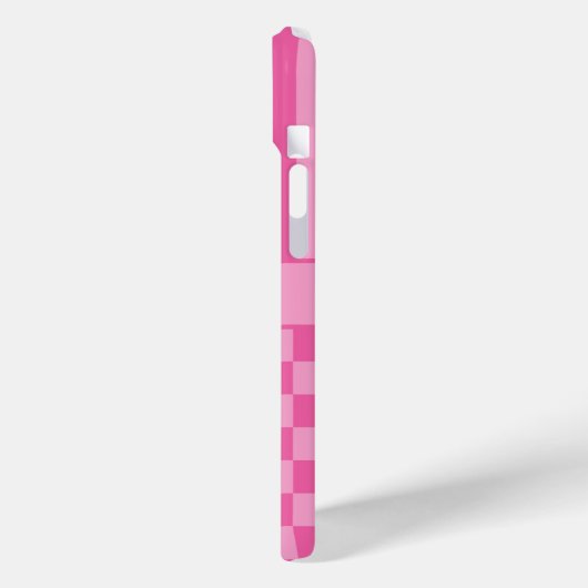 Pink Checkered Striped Personalized Case Case-Mate iPhoneケース (裏面 / 左)