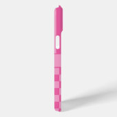 Pink Checkered Striped Personalized Case Case-Mate iPhoneケース (裏面 / 右)
