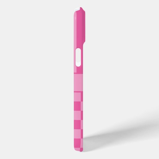 Pink Checkered Striped Personalized Case Case-Mate iPhoneケース (裏面 / 右)