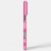 Pink Checkered Striped Personalized Case-Mate iPhoneケース (裏面 / 右)