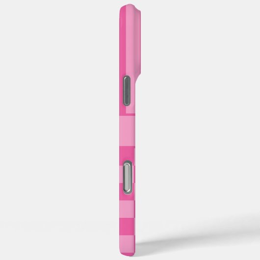 Pink Checkered Striped Personalized Case-Mate iPhoneケース (裏面 / 右)