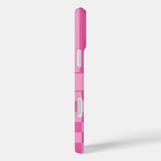 Pink Checkered Striped Personalized Case-Mate iPhoneケース (裏面 / 右)