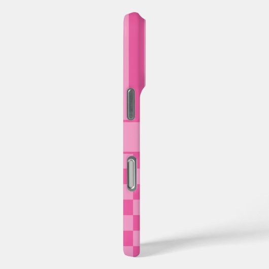 Pink Checkered Striped Personalized Case-Mate iPhoneケース (裏面 / 右)