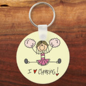 Pink Cheerleader Tshirts and Gifts キーホルダー (正面)