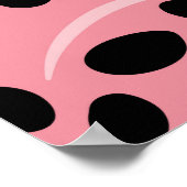 Pink Cheetah Pop Art Bold Jungle Cat Print ポスター (角)