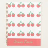 Pink Cherries Pattern  プランナー手帳 (正面)