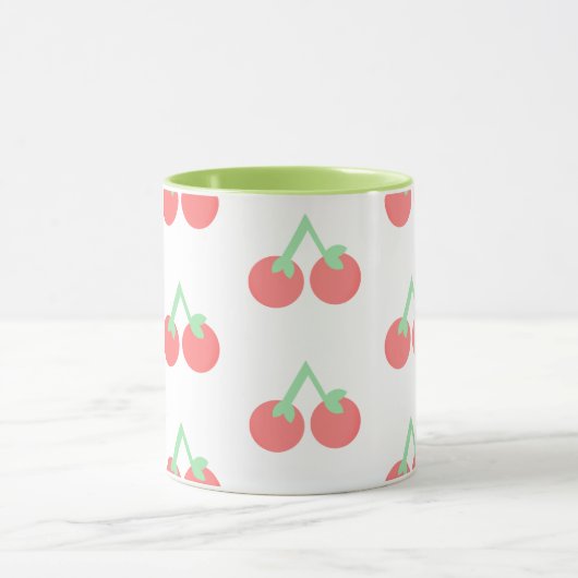 Pink Cherries Pattern マグカップ (中央)