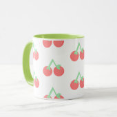 Pink Cherries Pattern マグカップ (正面左)