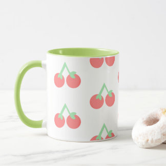 Pink Cherries Pattern マグカップ