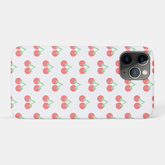 Pink Cherries Pattern Case-Mate iPhoneケース (裏面(横))