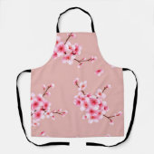 Pink Cherry Blossom Branches Pattern エプロン (正面)