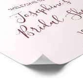 Pink Cherry Blossom Bridal Shower ポスター (角)