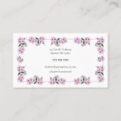 Pink Cherry Blossom Floral Doula Services 名刺 (裏面)
