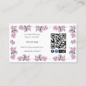 Pink Cherry Blossom Floral Doula Services QR code 名刺 (裏面)