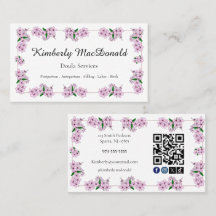 Pink Cherry Blossom Floral Doula Services QR code