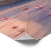 Pink Cherry Blossom Fountain Marble Arch Poster ポスター (角)