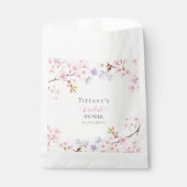 Pink Cherry Blossom in Bloom Garden Bridal Shower フェイバーバッグ (正面)