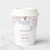 Pink Cherry Blossom in Bloom Garden Bridal Shower 紙コップ (裏面)