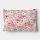 Pink cherry blossom monogram アクセサリーポーチ (裏面)