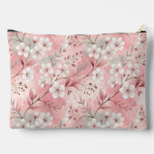 Pink cherry blossom monogram アクセサリーポーチ (裏面)