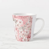 Pink cherry blossom monogram カフェラテマグ (右)