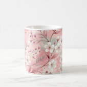 Pink cherry blossom monogram コーヒーマグカップ (中央)