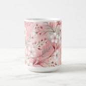 Pink cherry blossom monogram コーヒーマグカップ (中央)