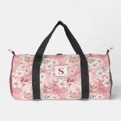 Pink cherry blossom monogram ダッフルバッグ (正面)