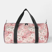 Pink cherry blossom monogram ダッフルバッグ (裏面)