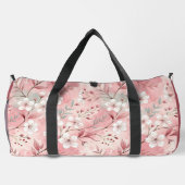 Pink cherry blossom monogram ダッフルバッグ (裏面)
