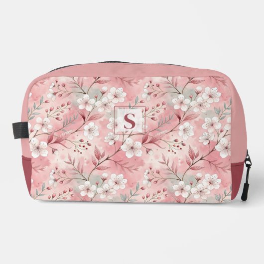 Pink cherry blossom monogram ドップキット (正面)