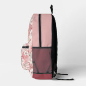 Pink cherry blossom monogram プリントバックパック (右)