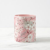 Pink cherry blossom monogram マグカップ (中央)