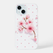 Pink cherry blossom phone case. iPhone 15ケース (裏面)