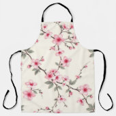Pink Cherry Blossom Sakura Floral Pattern Spring エプロン (正面)