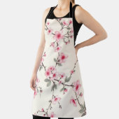 Pink Cherry Blossom Sakura Floral Pattern Spring エプロン (インサイチュ)