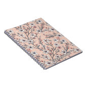 Pink Cherry Blossom Sakura Pattern on Pink (1) ノートブック (右側)