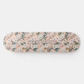 Pink Cherry Blossom Sakura Pattern on Pink (4) スケートボード (横)