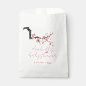 Pink Cherry Blossom Script Baby Shower フェイバーバッグ (正面)