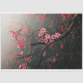 Pink cherry blossoms branches Ethereal 薄葉紙 (正面)