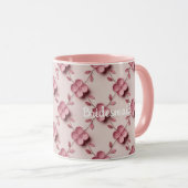 Pink Cherry Blossoms Bridesmaid Pink Combo Mug マグカップ (正面右)