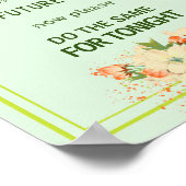 Pink Cherry Blossoms , Glow Wedding Sign ポスター (角)