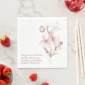 Pink Cherry Blossoms Psalm 55:22 スタンダードランチョンナプキン (インサイチュ)