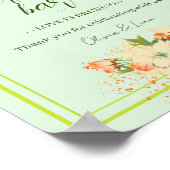 Pink Cherry Blossoms , Wedding Coffee Bar ポスター (角)