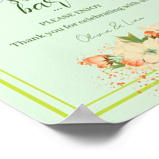 Pink Cherry Blossoms , Wedding Dessert Bar ポスター (角)