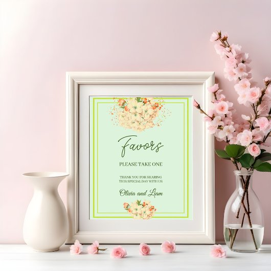 Pink Cherry Blossoms , Wedding Favor  ポスター